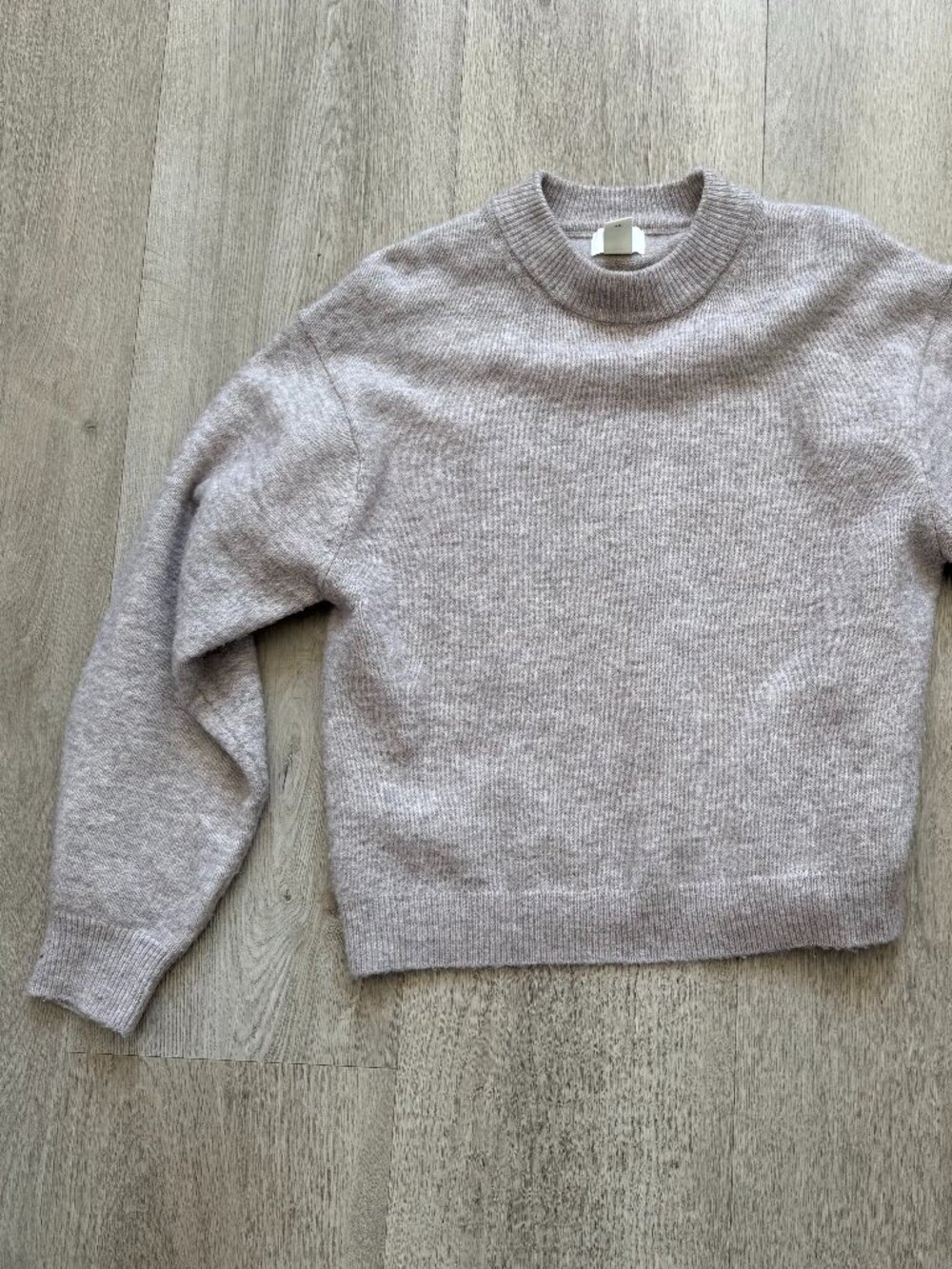 H&M Mock Neck Sweater, Mauve/Taupe Heather, Size XS